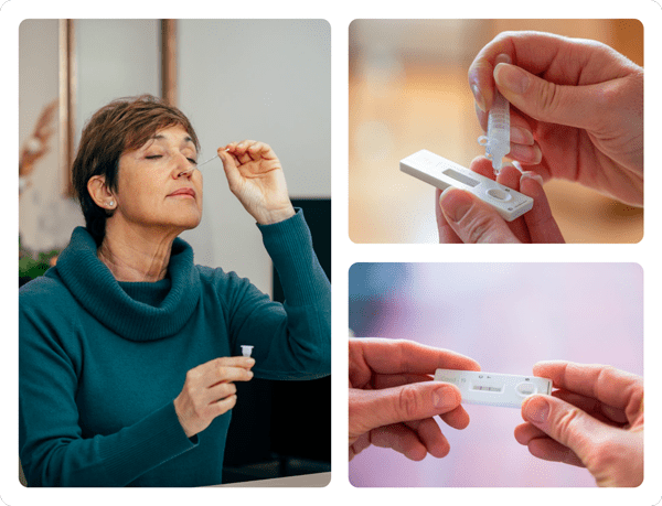 rapid covid test easy to use shallow nasal swab