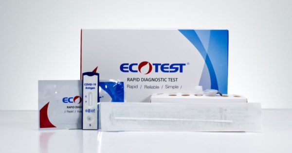 EcoTest rapid antigen tests package contents
