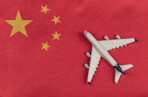 flying from China