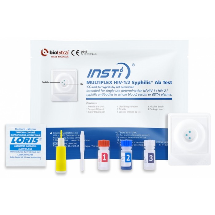 INSTI Multiplex HIV1/2 Syphilis Antibody Test